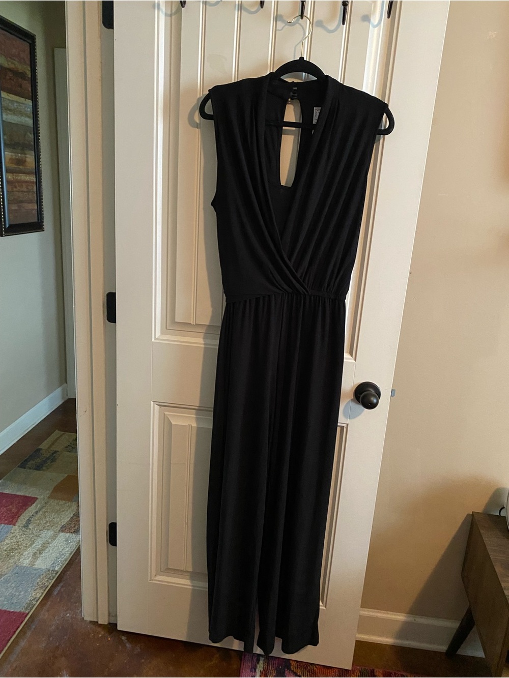 Emma & Michele Black Sleeveless Wrap Jumpsuit